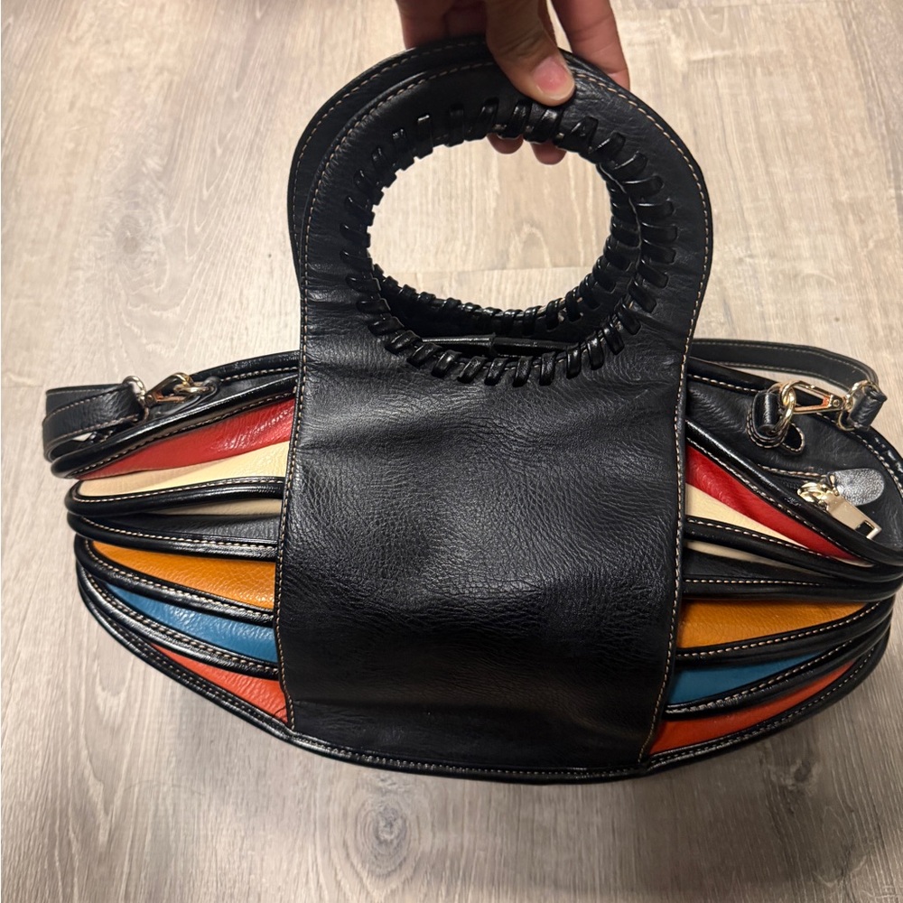Multicolor Leather Women's Handbag